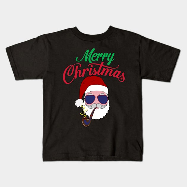 MERRY CHRISTMAS SANTA Kids T-Shirt by monami